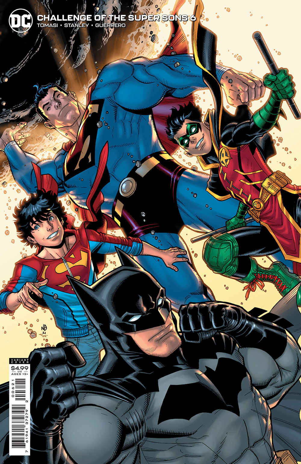 Challenge of the Super Sons #6 Cover B Nick Bradshaw Card Stock Variant (Of 7) (2021)