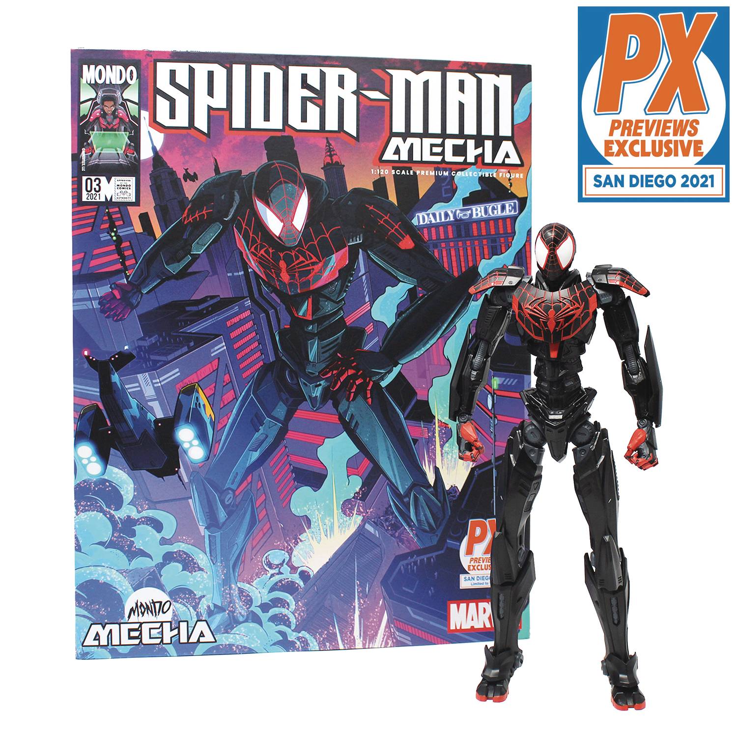 San Diego ComicCon 2021 Mondo Mecha Marvel Spider-Man Miles Morales Px Action Figure