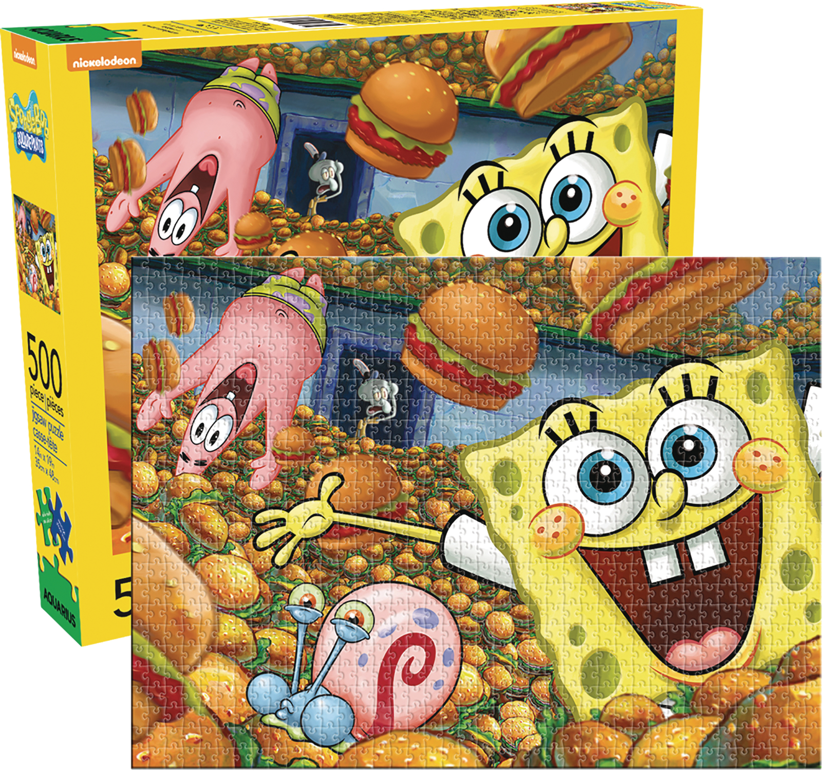 Aquarius Spongebob Krabby Patties 500 Piece Puzzle