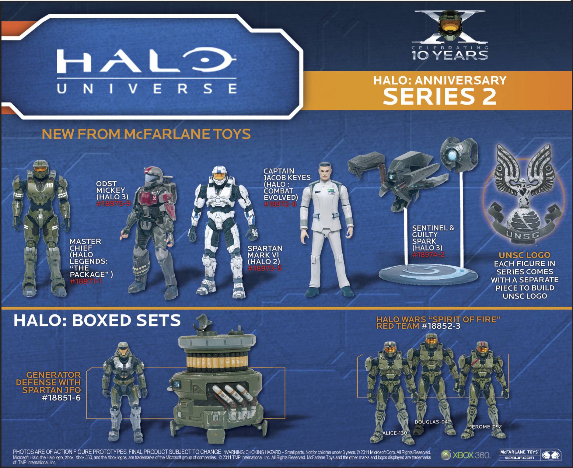 Halo 10th Anniversary Series 2 Halo 2 Spartan Mk VI Action Figure Case