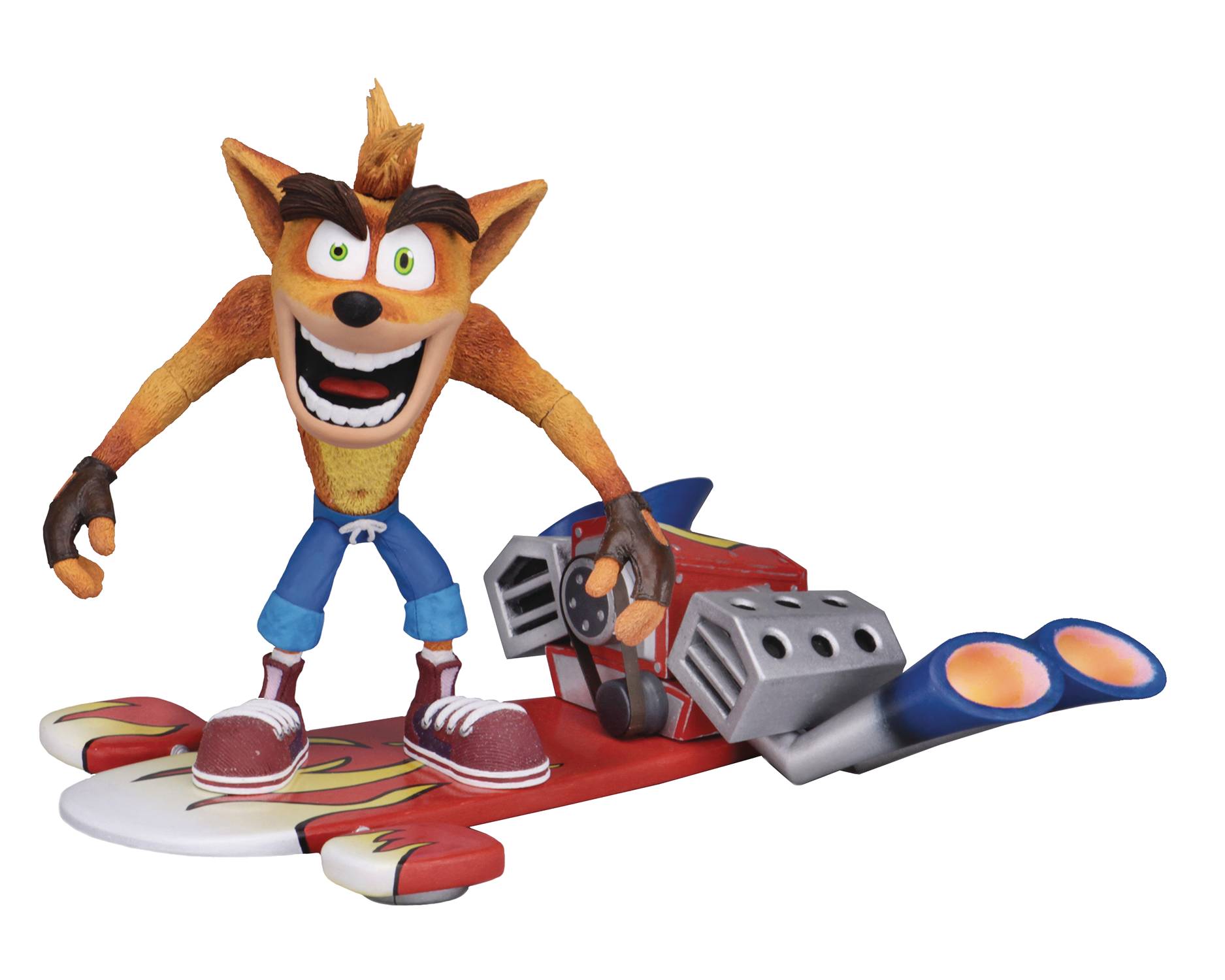 Crash Bandicoot Crash W/hoverboard Deluxe Action Figure