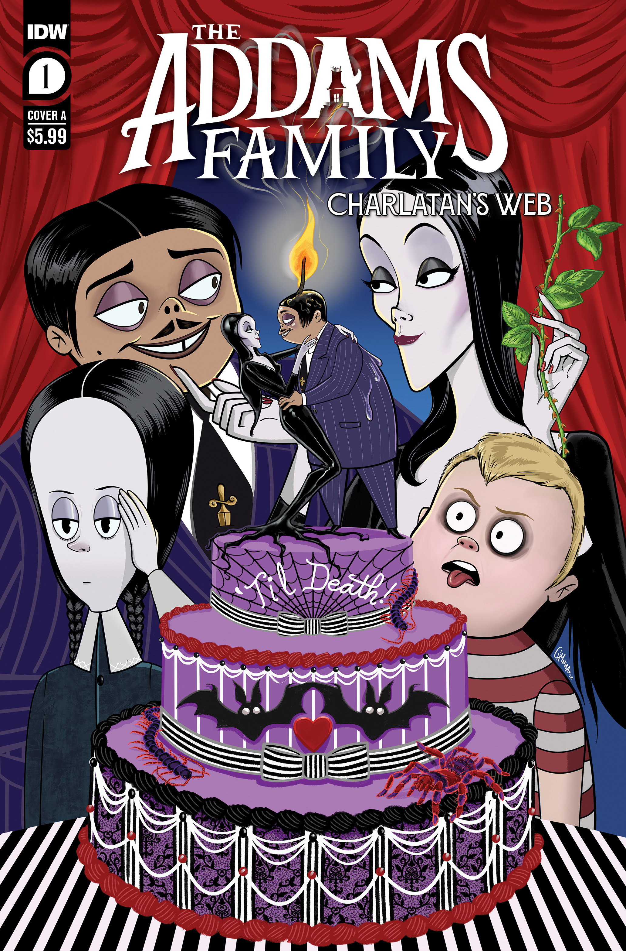 The Addams Family Charlatan's Web #1 Cover A Clugston Flores