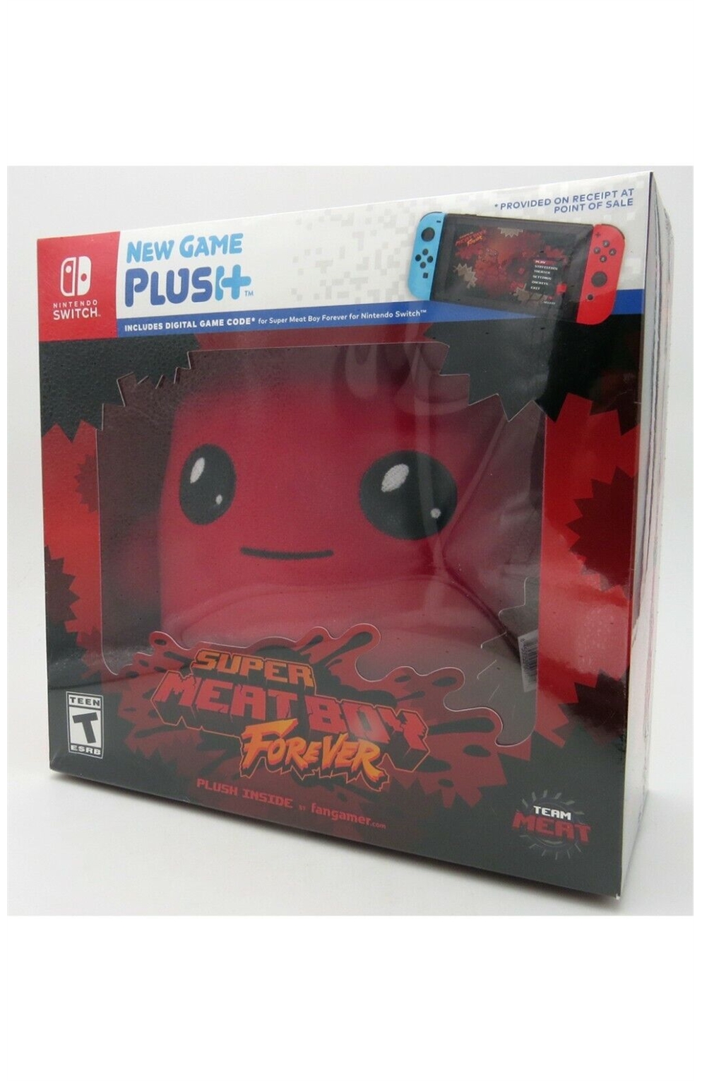 Nintendo Switch Super Meat Boy Forever Plush And Digital Code