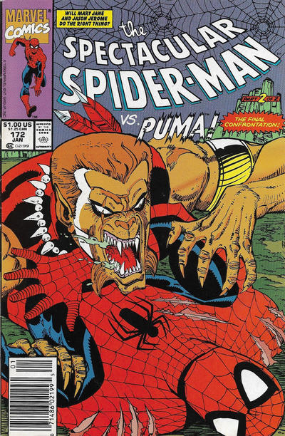 The Spectacular Spider-Man #172 [Newsstand] - Fine