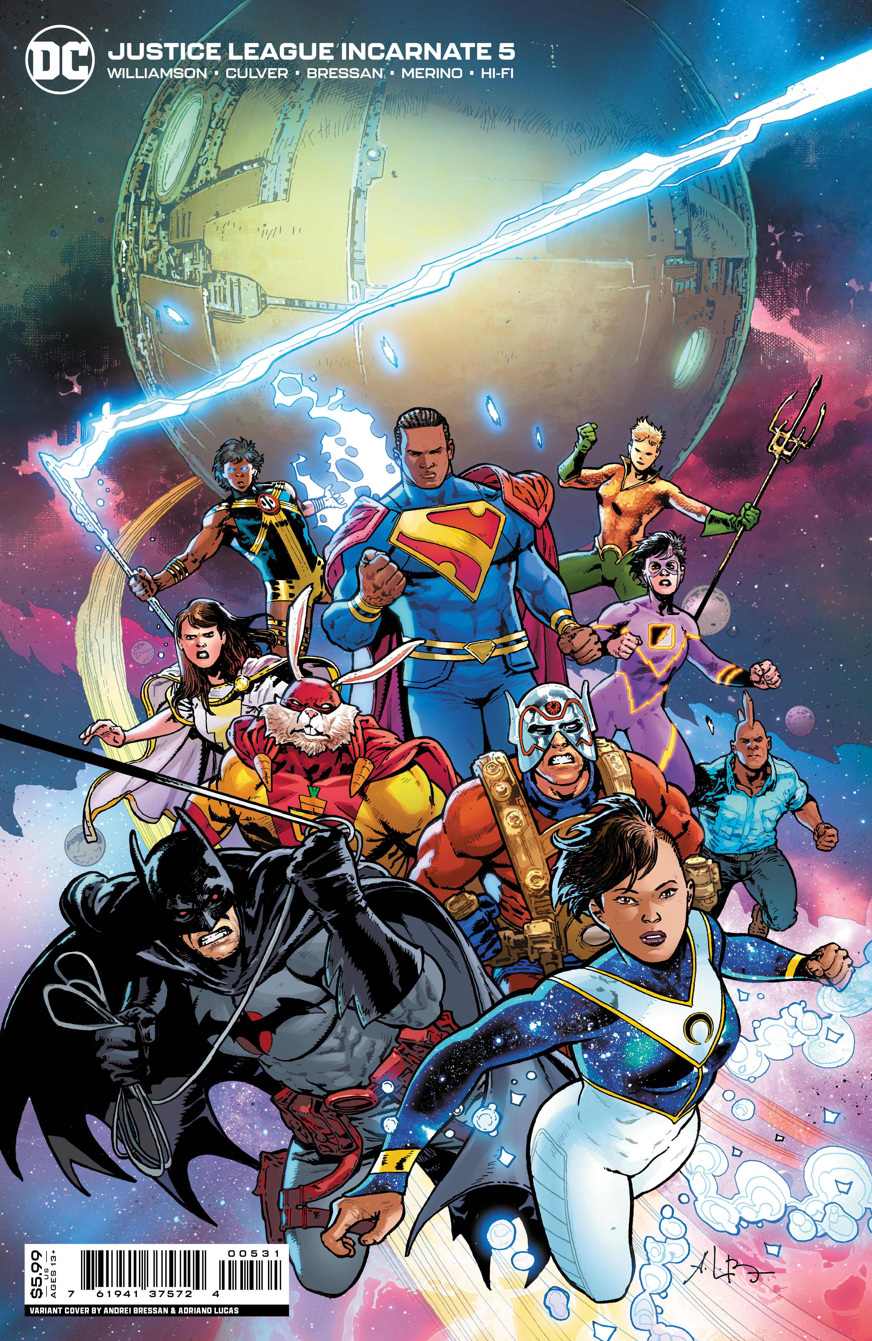 Justice League Incarnate #5 Cover C Incentive 1 for 25 Andrei Bressan Card Stock Variant (Of 5)