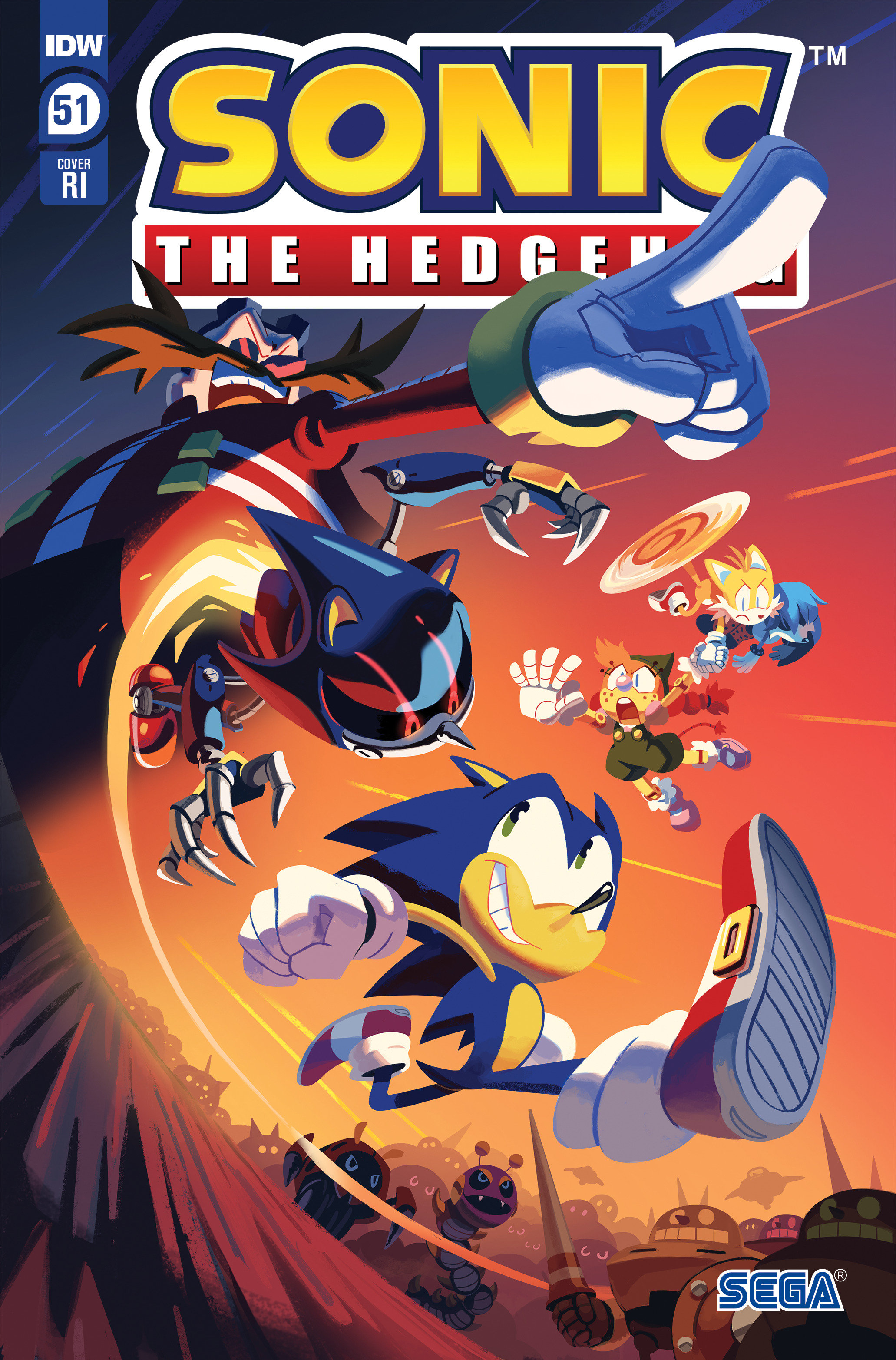 Sonic the Hedgehog #51 Cover Retailer Incentive Fourdraine 1 For 10 Variant