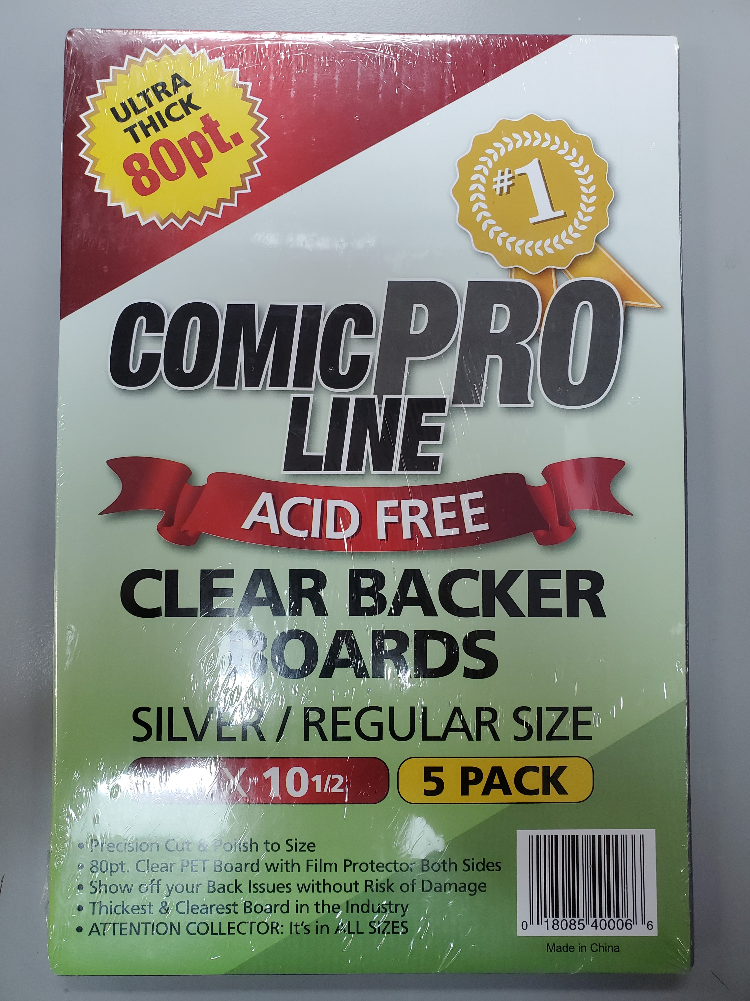 Comic Pro Line Clear Backer Boards Silver Size 80 Pt