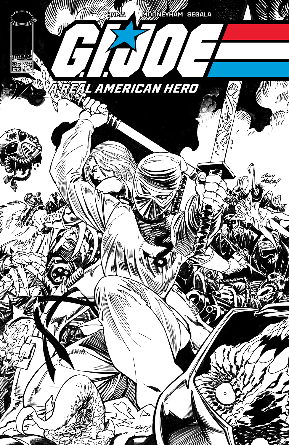 GI Joe A Real American Hero #312 Cover B Andy Kubert Black & White Variant