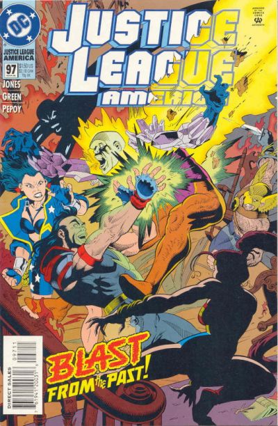 Justice League America #97 [Direct Sales]-Fine (5.5 – 7) (1989)