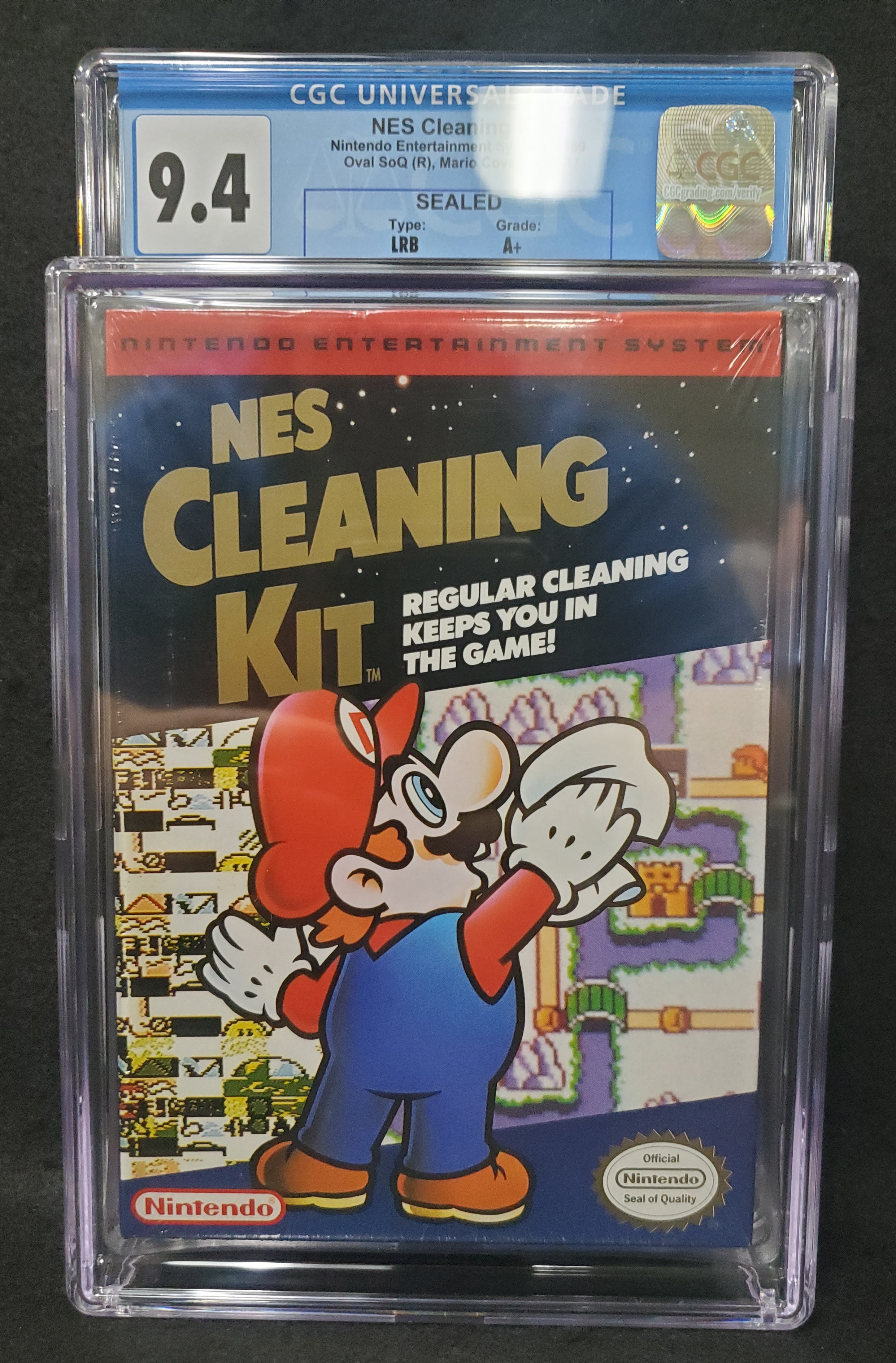 Nintendo Nes Cleaning Kit Sealed - Cgc Graded 9.4 (Near Mint)