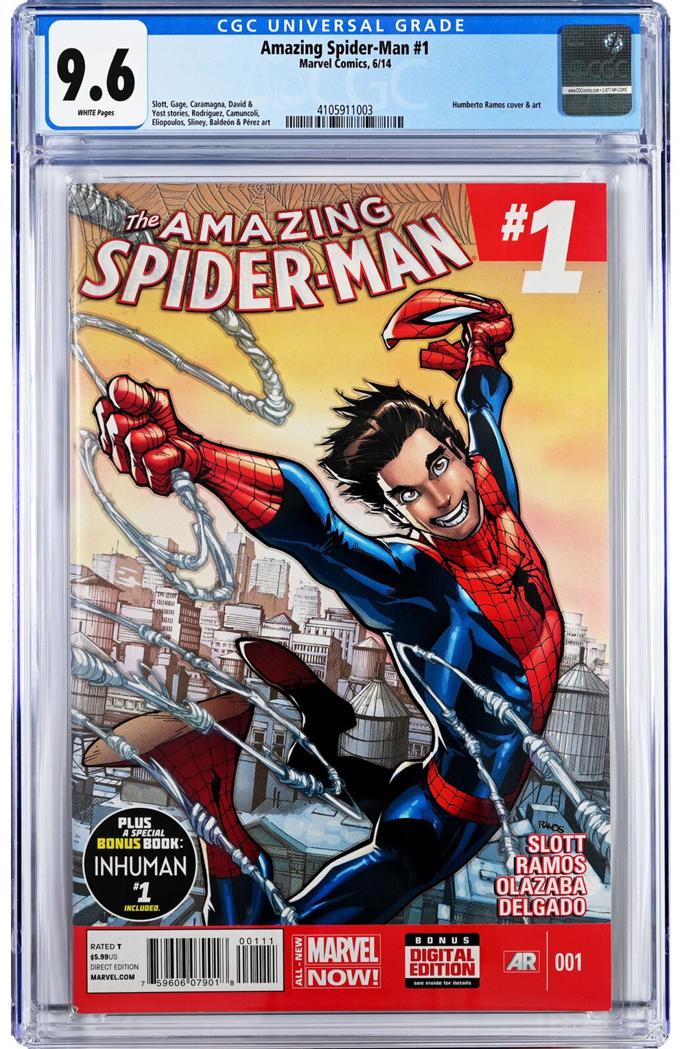 Amazing Spider-Man #1 (2014) Cgc 9.6 Nm+ (O)