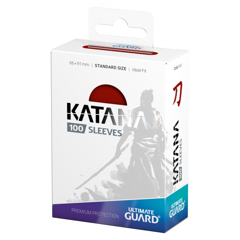 Katana Sleeves Standard Size Red (100ct)