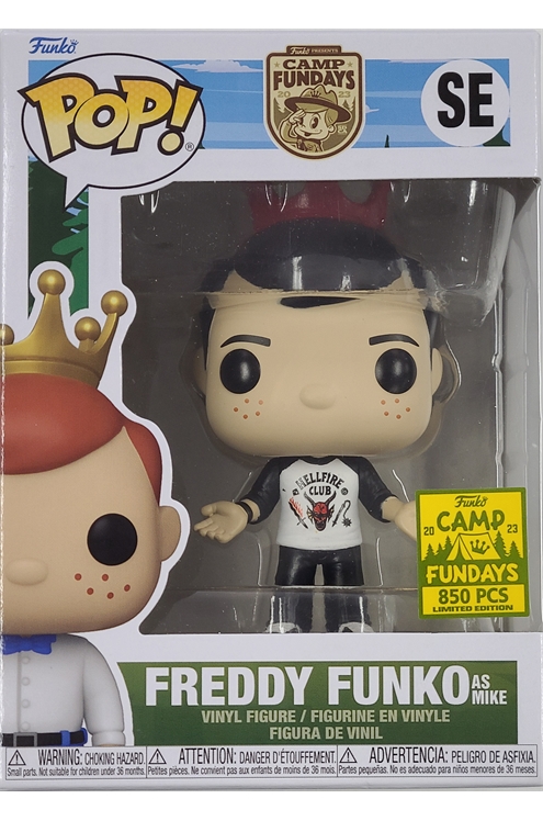 Sdcc 2023 Funko Pop Freddy As Mike of Stranger Things Camp Fundays Exclusive