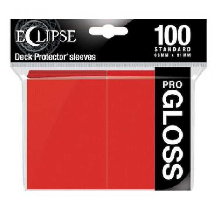 Eclipse Gloss Standard Sleeves: - Apple Red 100Ct