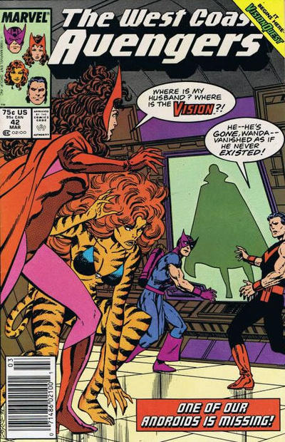 West Coast Avengers #42 [Newsstand] - Vf 8.0
