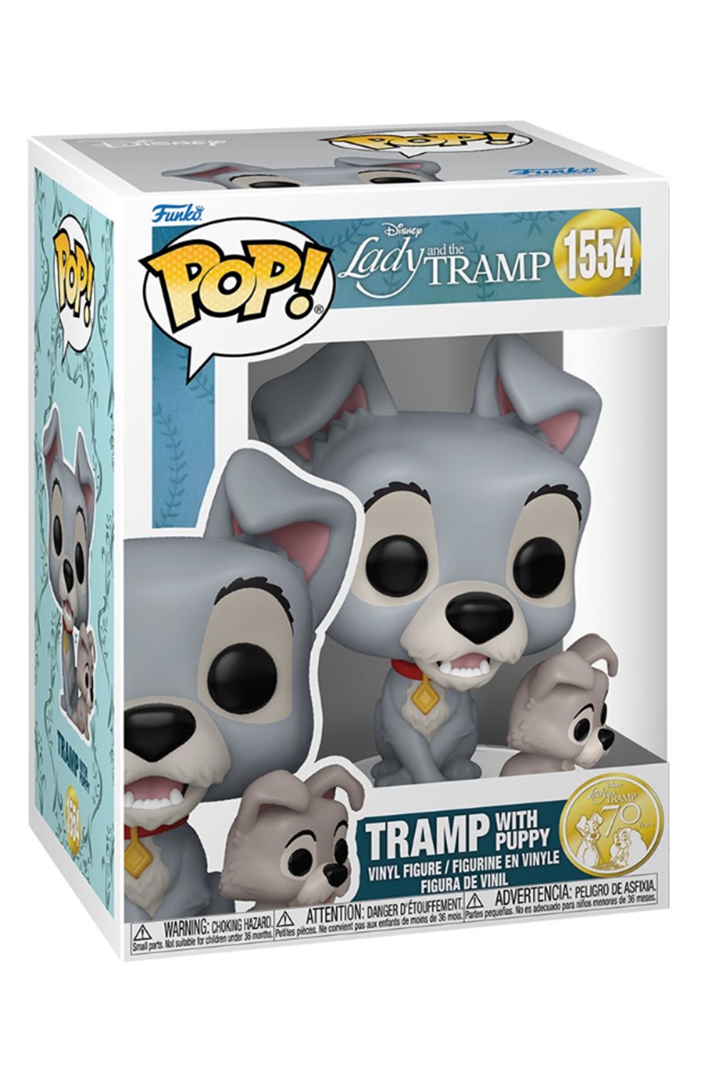 Lady And The Tramp 70th Anniversary Tramp With Puppy Funko Pop! Vinyl Figure #1554