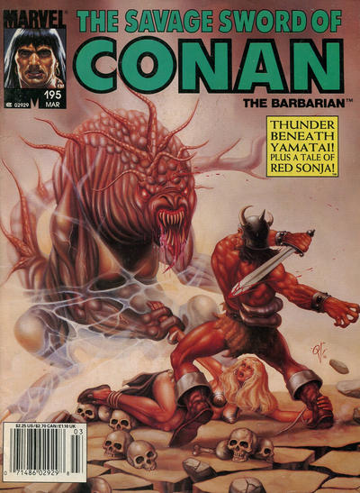 The Savage Sword of Conan #195 [Newsstand] - Fn-