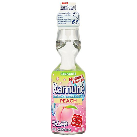 Peach Ramune Carbonated Drink