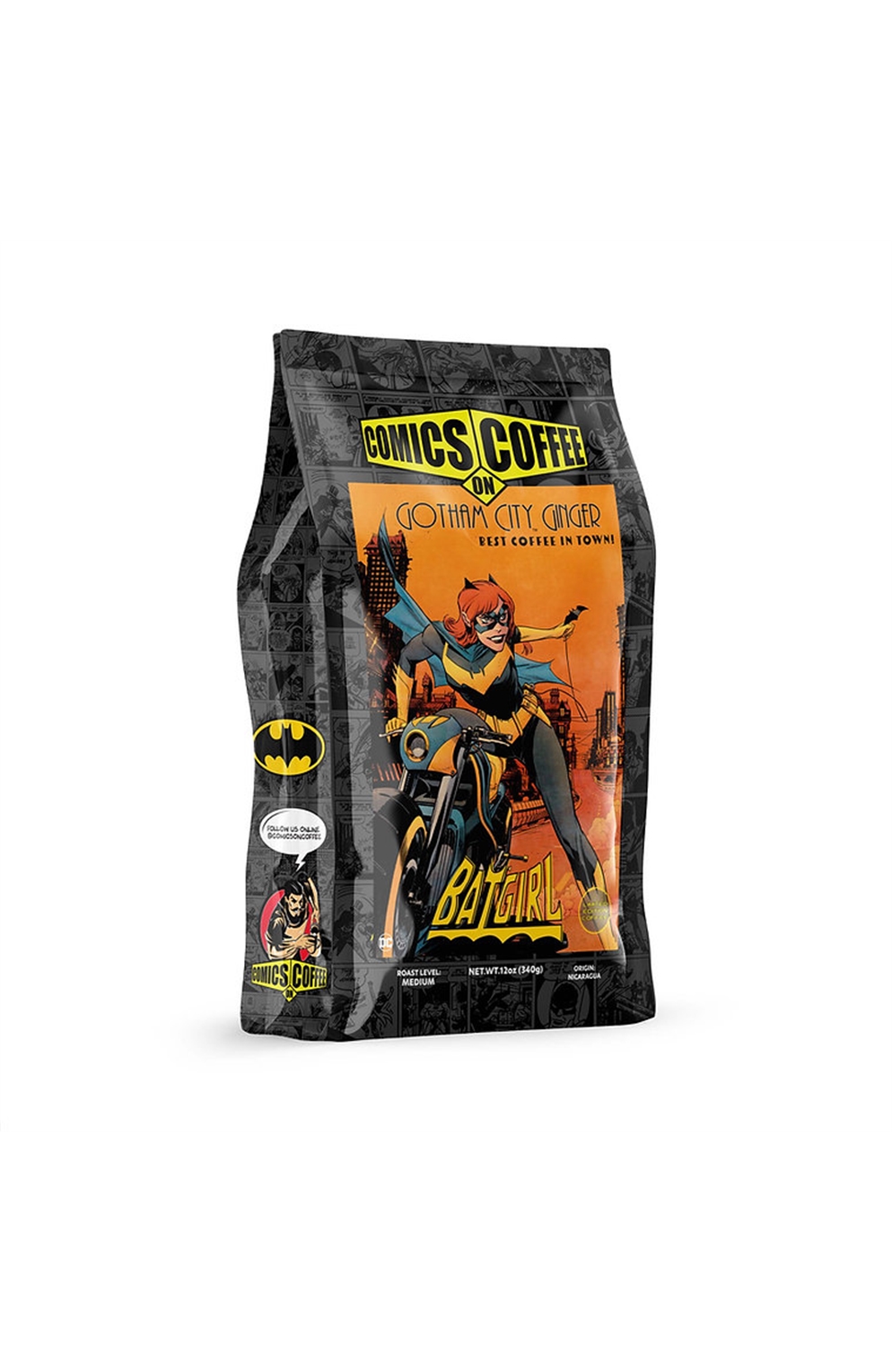 Comics On Coffee - Batgirl: Gotham City Ginger 12Oz Ground Coffee