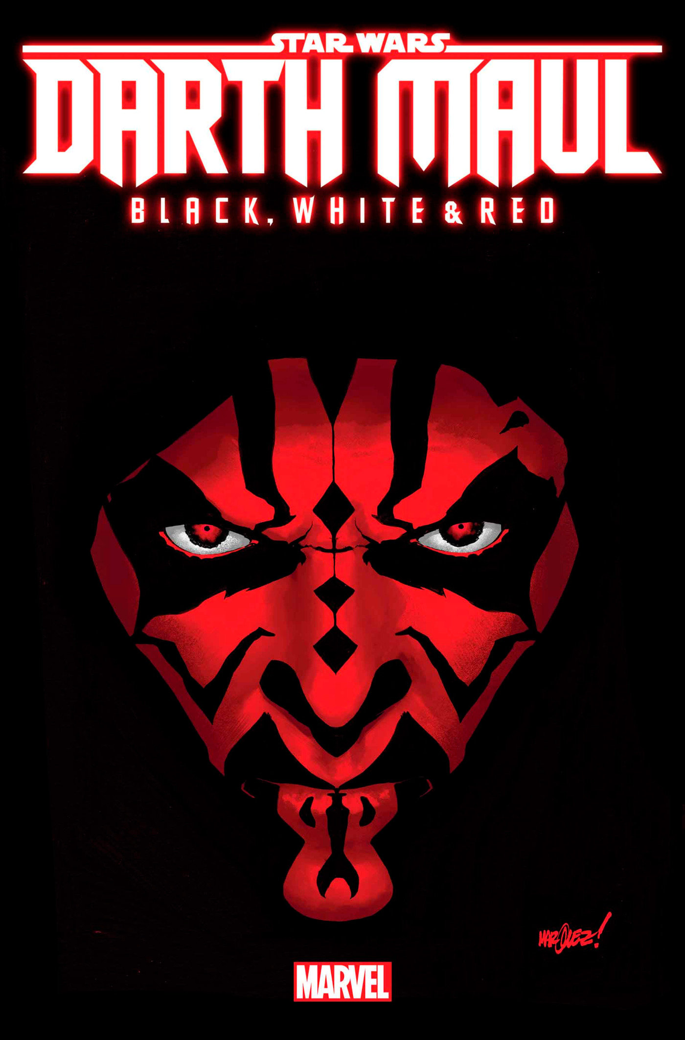 Star Wars: Darth Maul - Black, White & Red #1 David Marquez Variant 1 for 25 Incentive