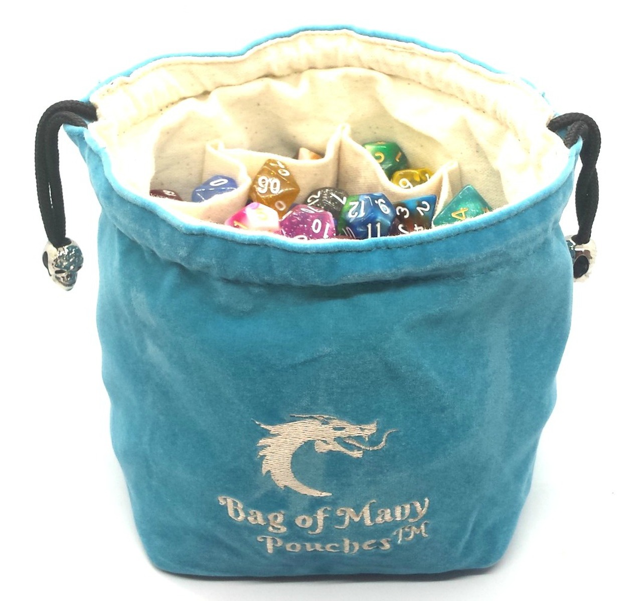 Bag of Many Pouches Rpg Dnd Dice Bag Teal