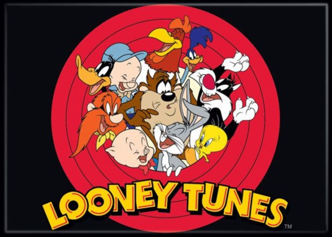 Looney Tunes Group Circle Magnet