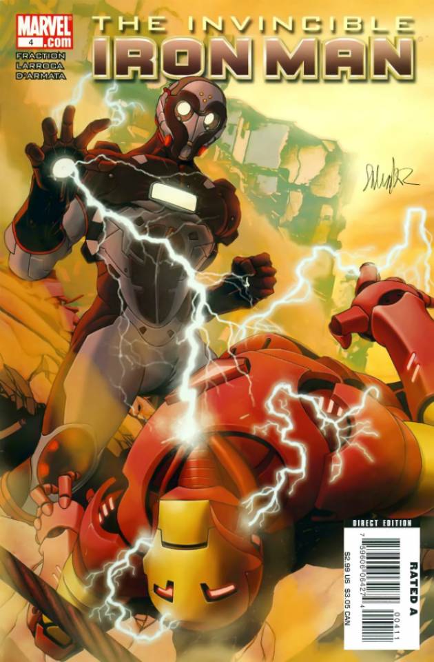 Invincible Iron Man #4 (Dell'otto (50/50 Cover)) (2008)