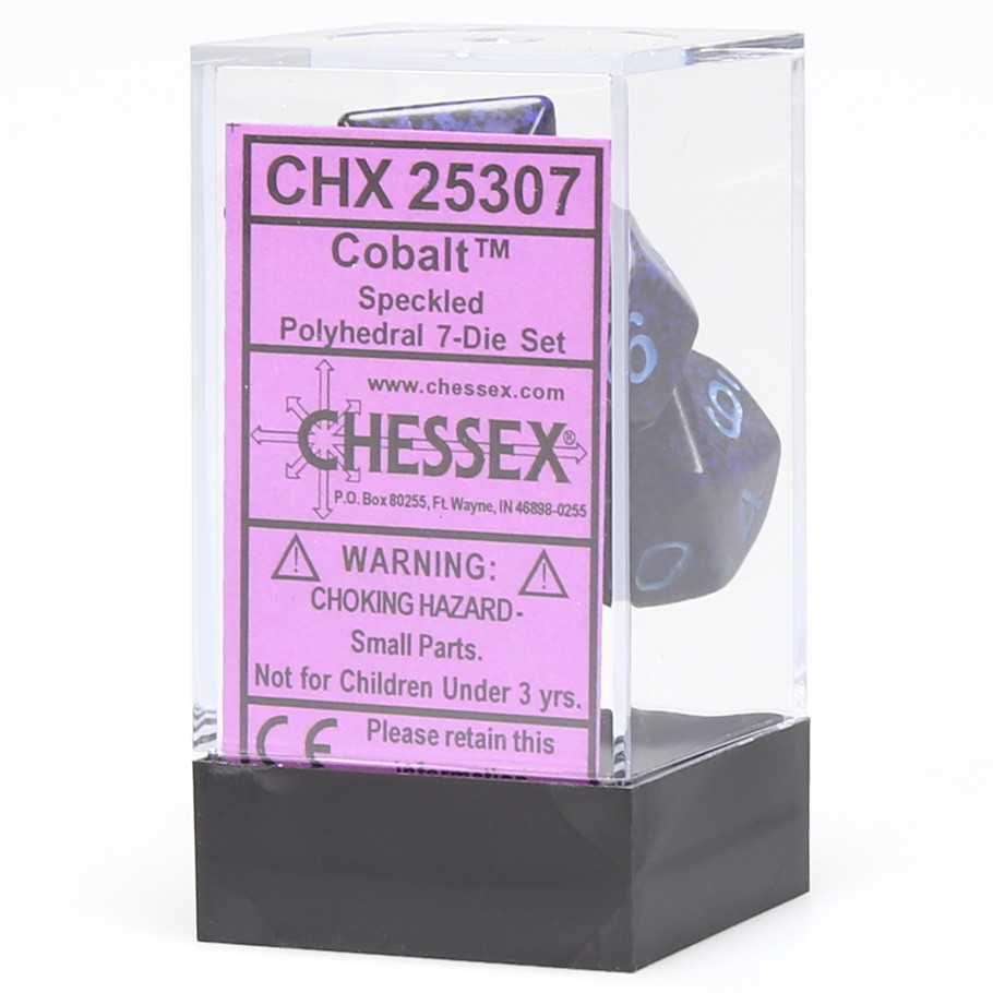 DICE 7-set: CHX25307 Speckled Set Cobalt (7)