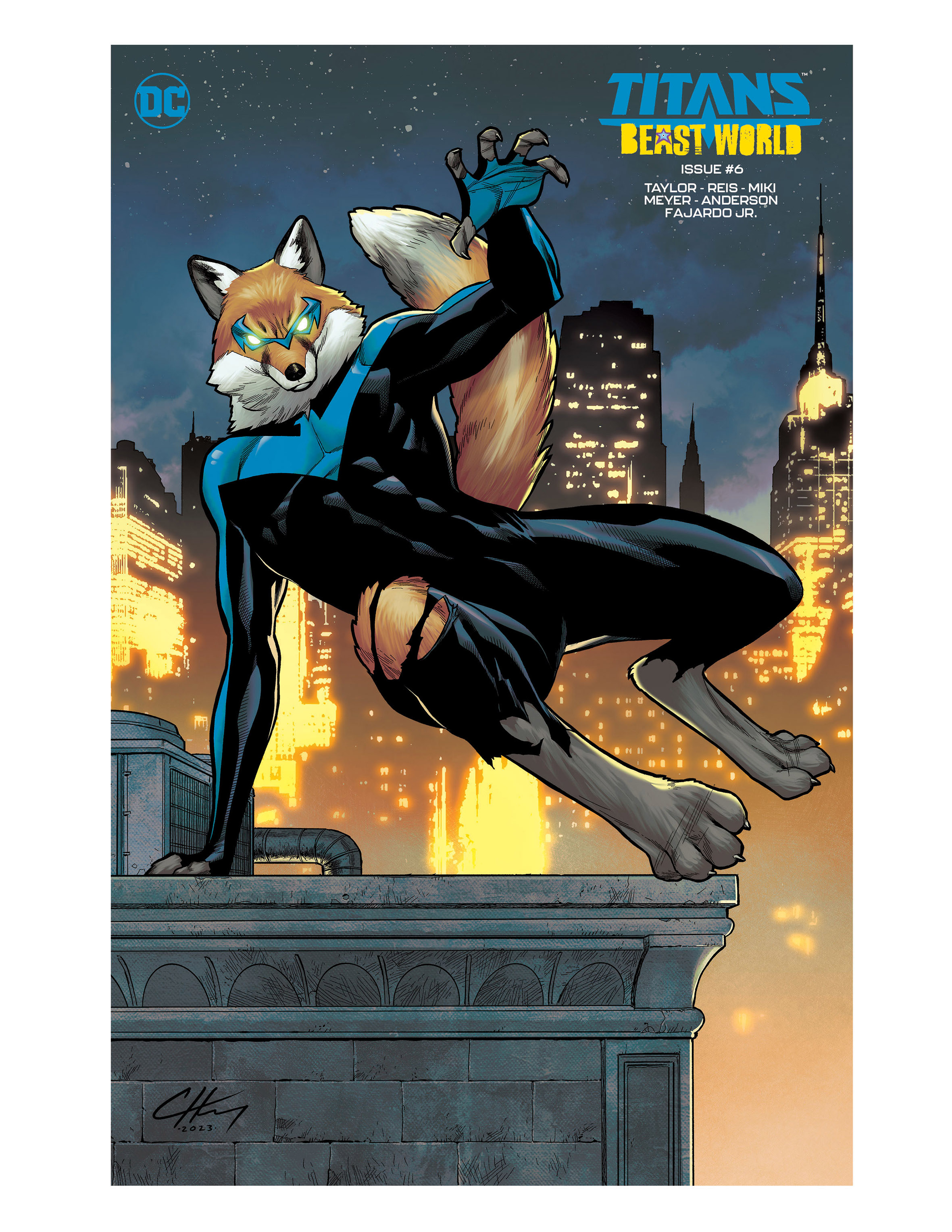 Titans Beast World #6 Cover D Clayton Henry Lenticular Variant (Of 6)