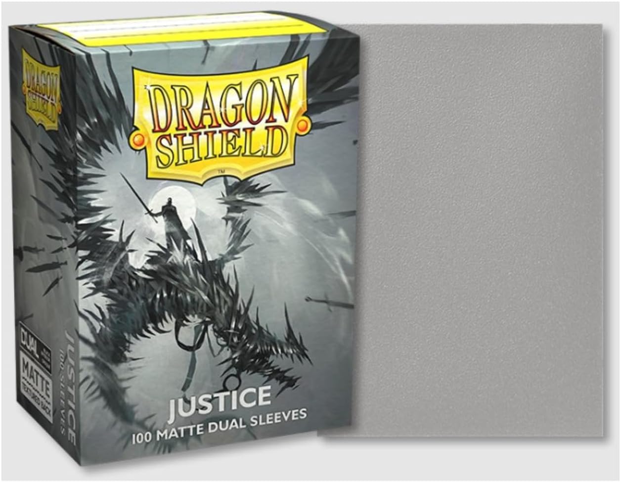 Dragon Shield: Justice Matte Dual Silver Standard Sleeves (100Ct)