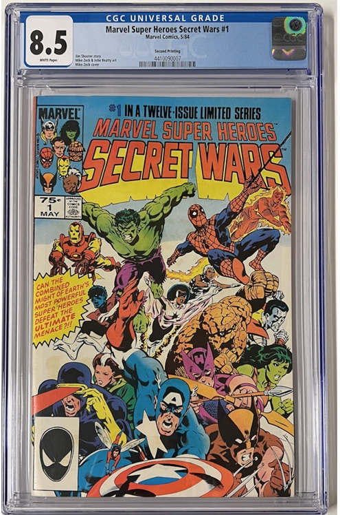 Marvel Super-Heroes Secret Wars #1 Second Printing Cgc 8.5