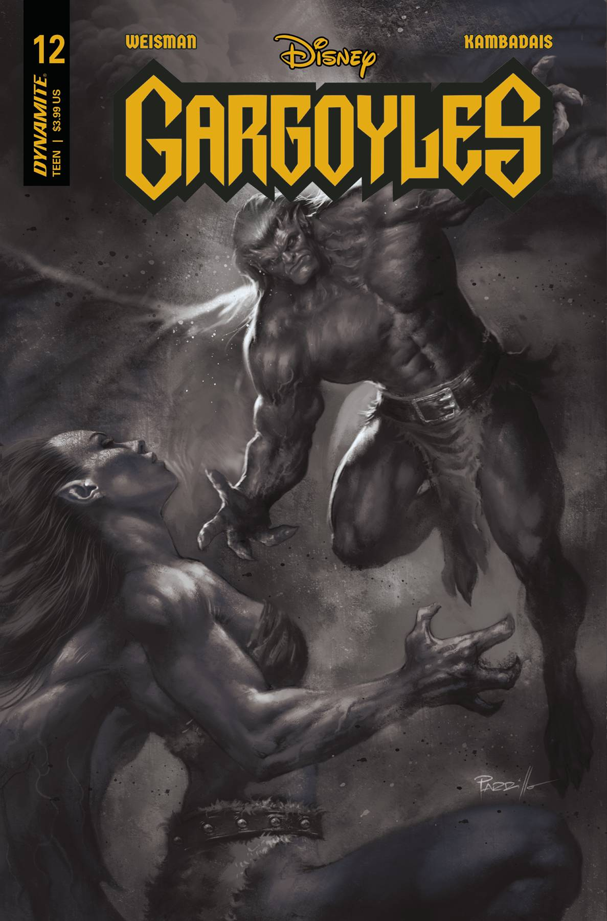 Gargoyles #12 Cover S 10 Copy Last Call Incentive Parrillo Black & White