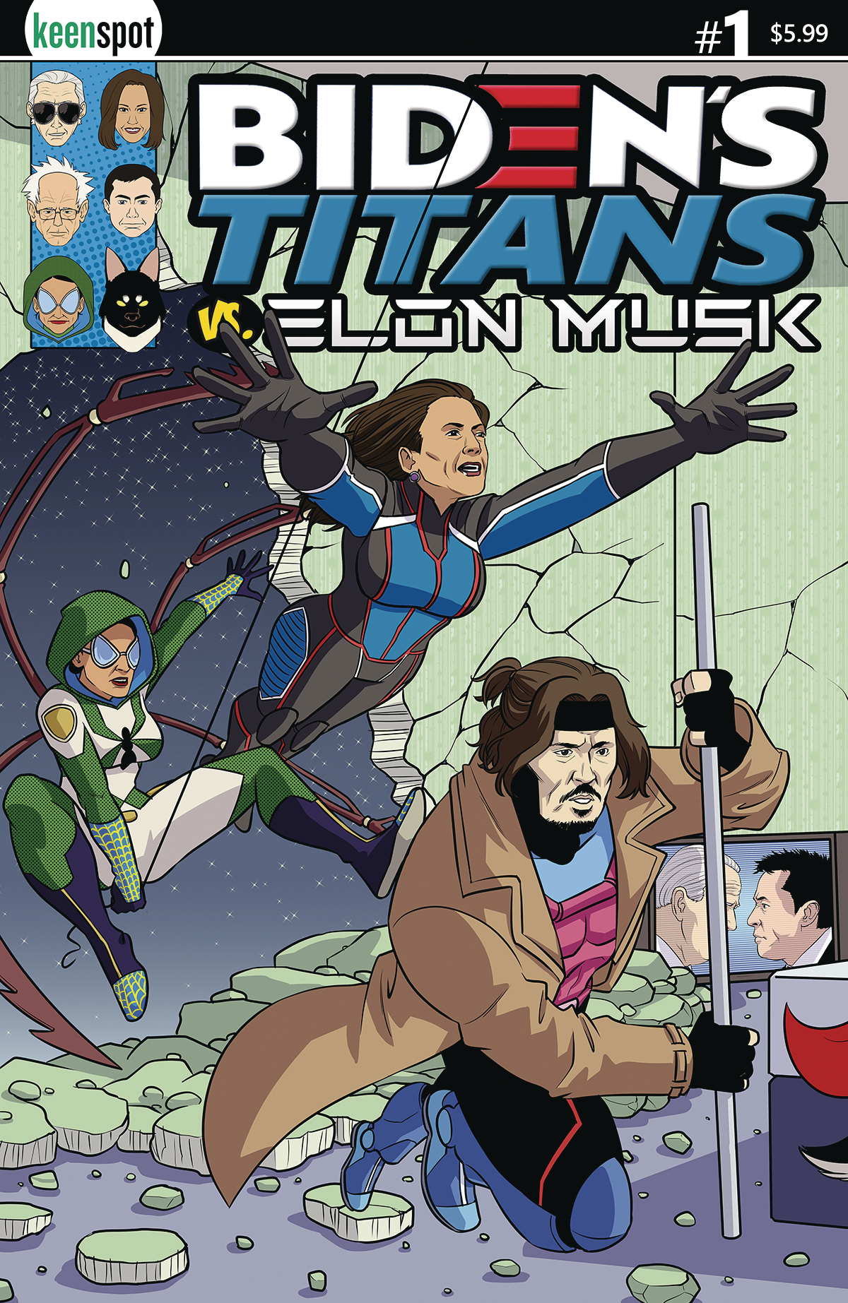 Bidens Titans Vs Elon Musk #1 Cover A Remulac Depp