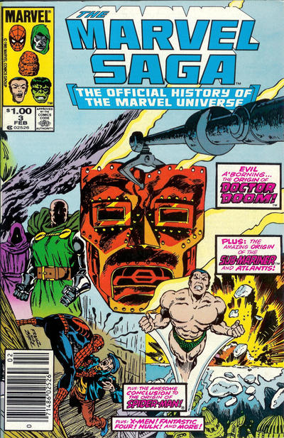 The Marvel Saga The Official History of The Marvel Universe #3 [Newsstand]-Fine (5.5 – 7)