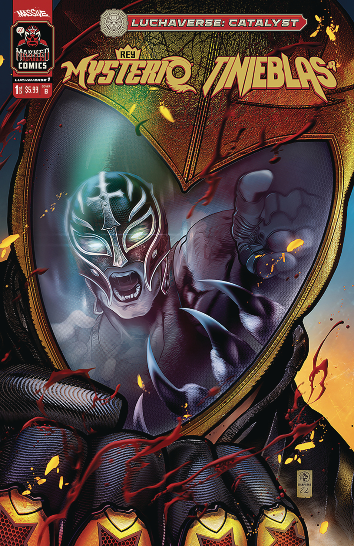 Luchaverse Catalyst #1 Cover B Colapietro Connecting (Mature) (Of 3)