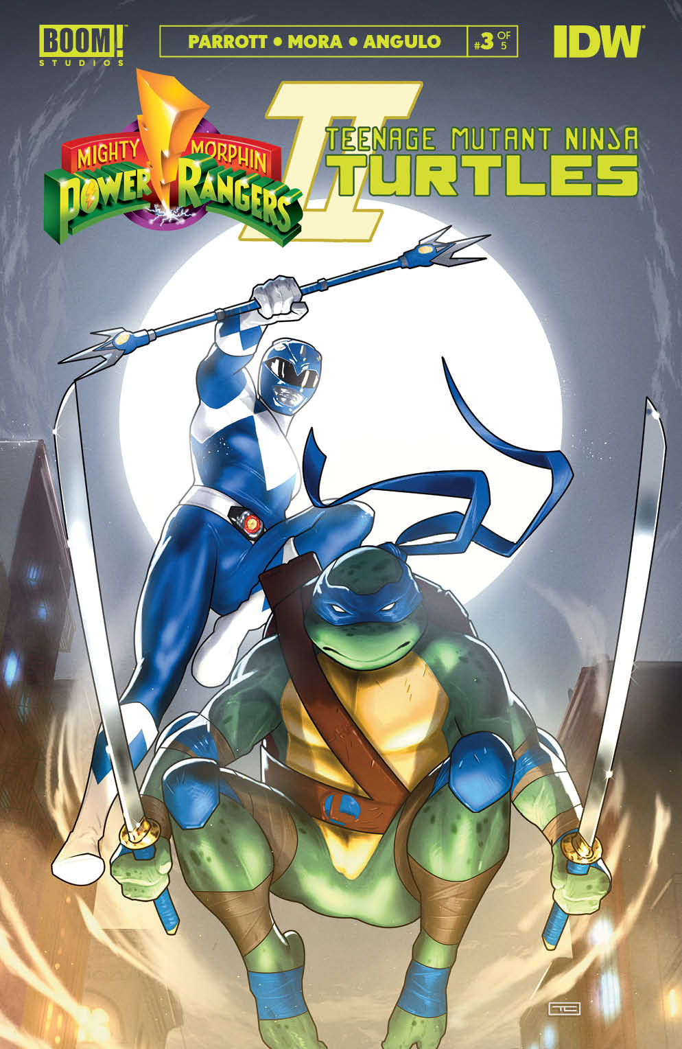 Mighty Morphin Power Rangers Teenage Mutant Ninja Turtles II #3 Cover E Cardstock Variant Clarke (Of 5)