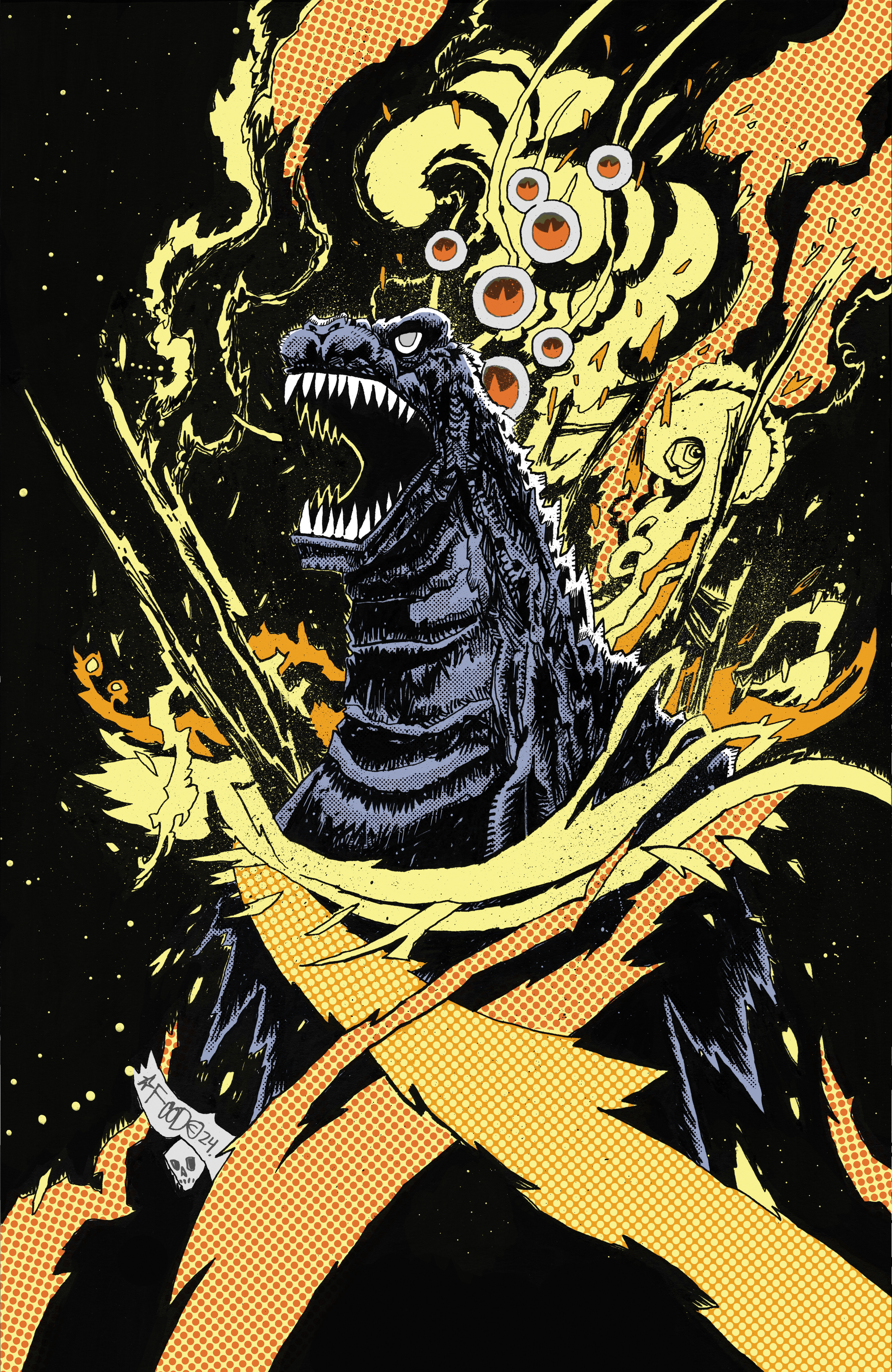 Godzilla's Monsterpiece Theatre #3 Cover Mahfood Full Art 1 for 25 Variant