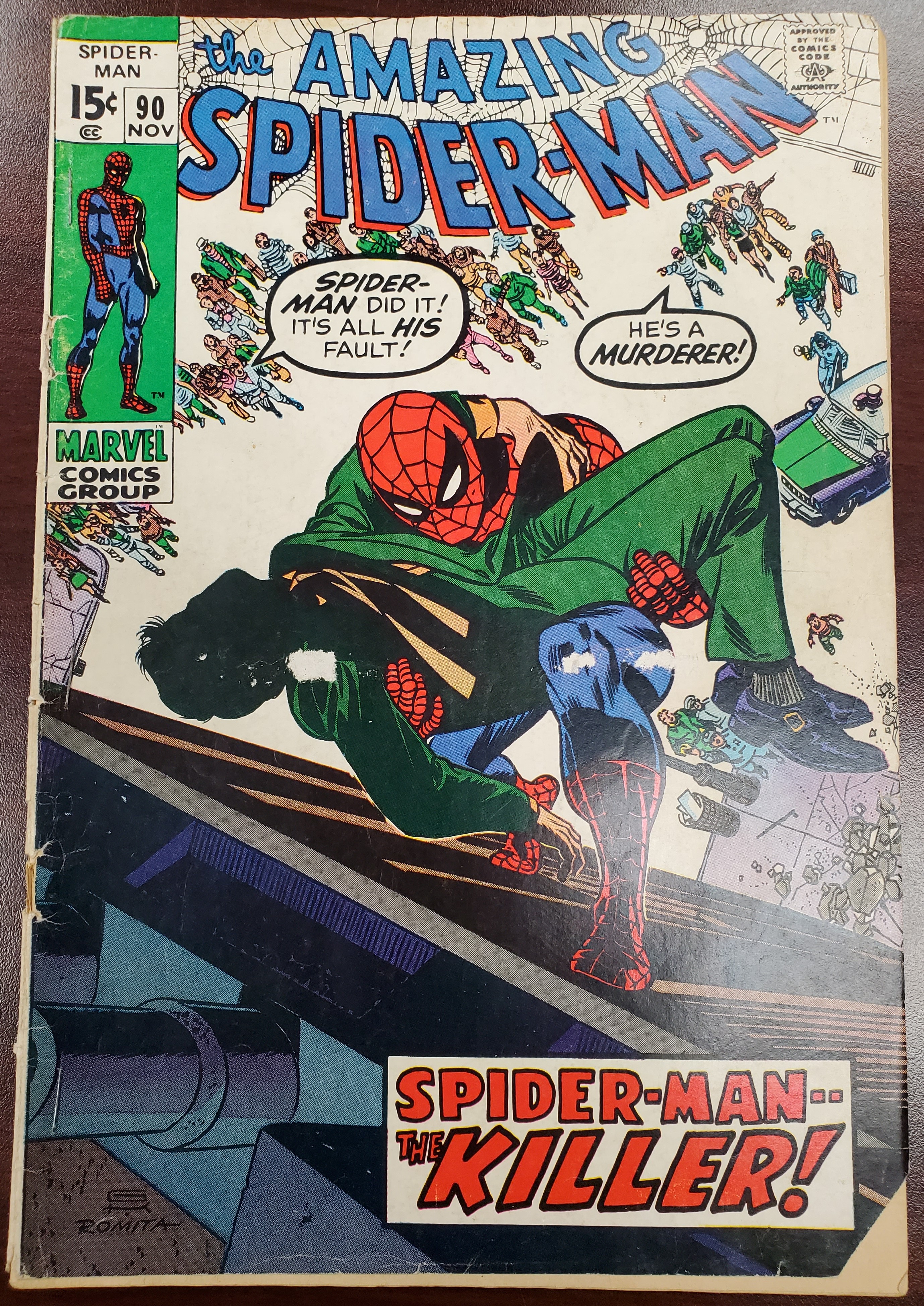 Amazing Spider-Man #90 (Marvel 1963) Death of Captain Stacy Low Grade