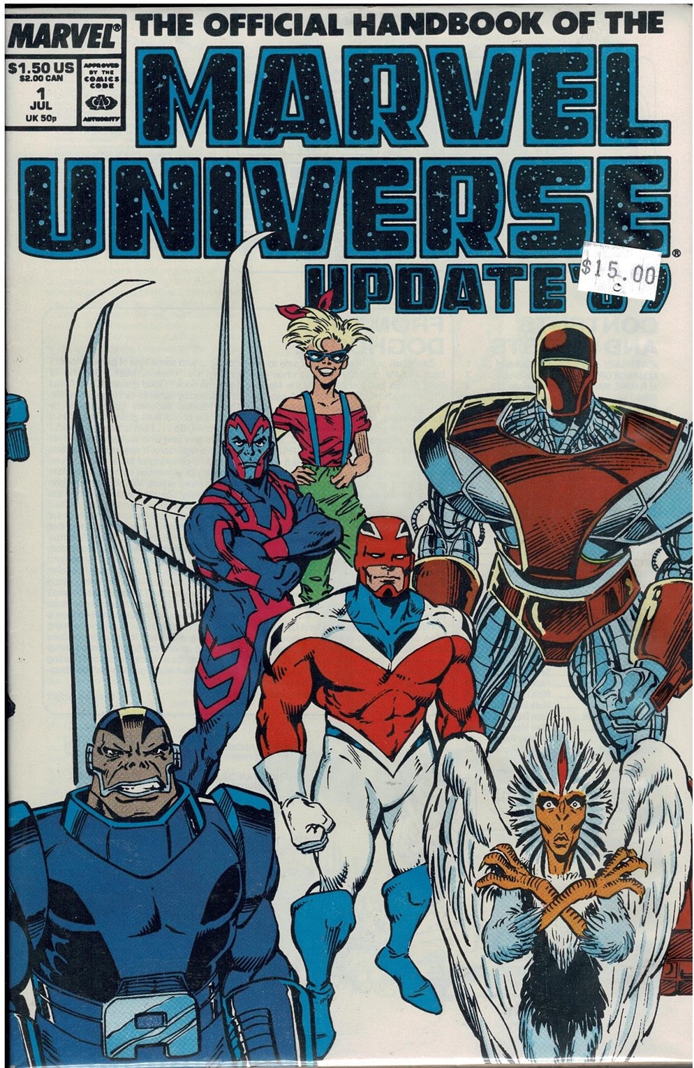 Official Handbook of The Marvel Universe Update 89 #1-7 Comic Pack