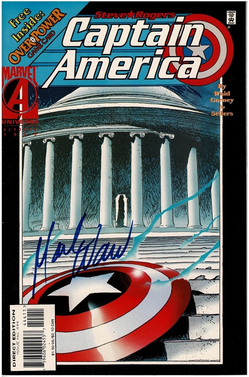 Captain America #444 [Direct Edition] - Signed By Mark Waid