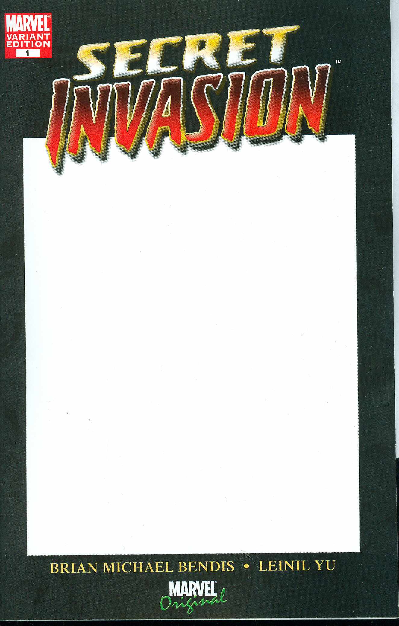 Secret Invasion #1 Blank Con Cover Variant (2008)