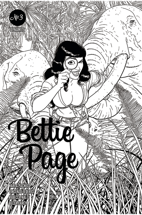 Bettie Page #3 10 Copy Kano Black & White Incentive