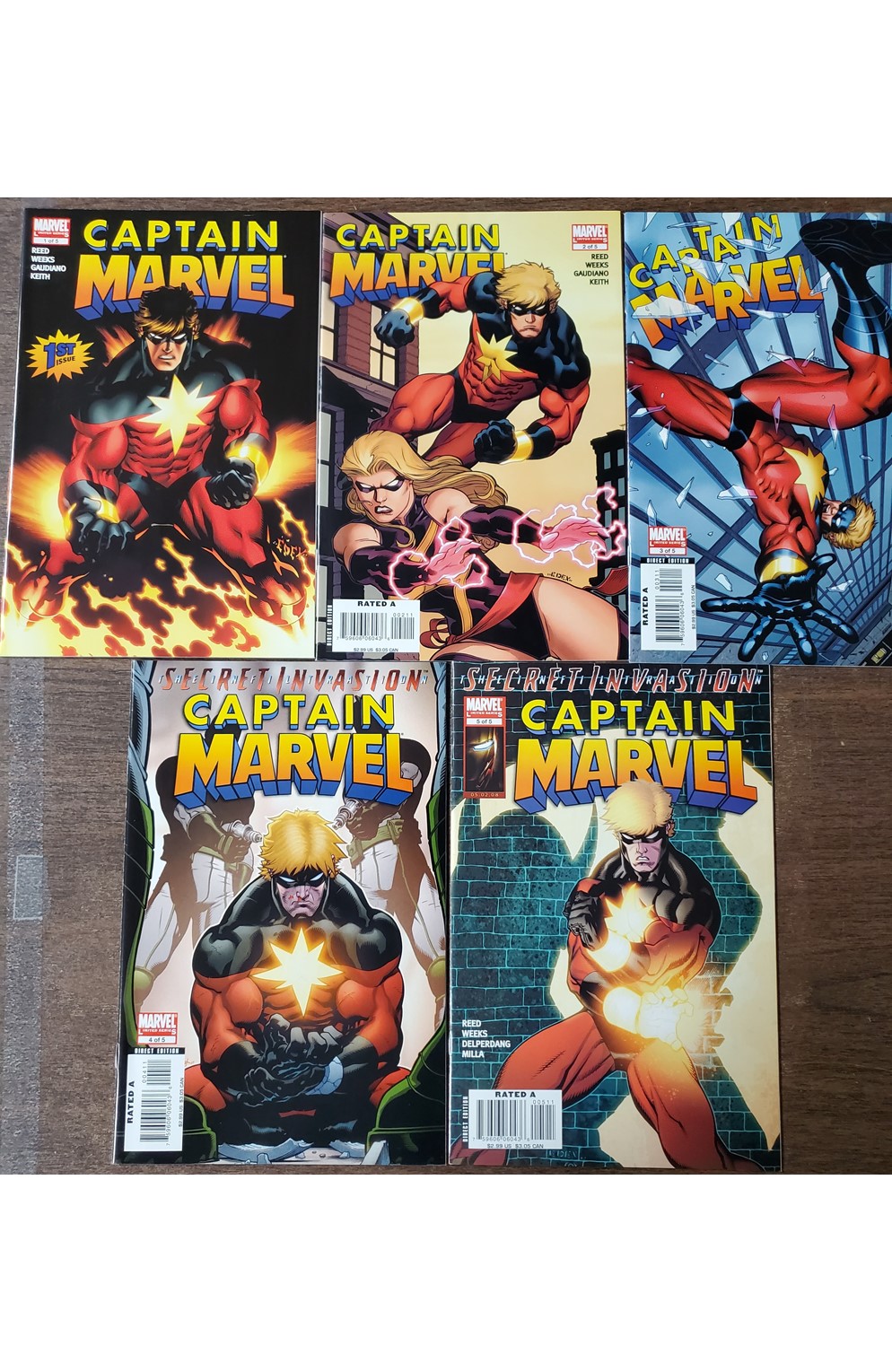 Captain Marvel #1-5 (Marvel 2007) Full Set