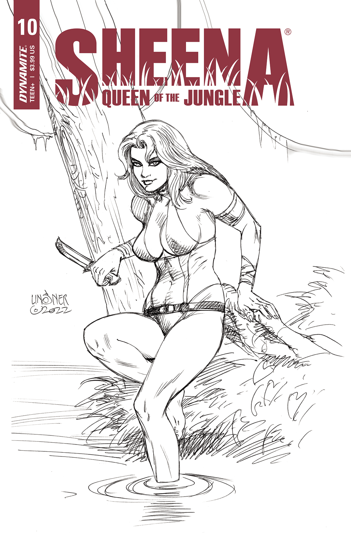 Sheena Queen Jungle #10 Cover F 1 for 10 Incentive Linsner Black & White