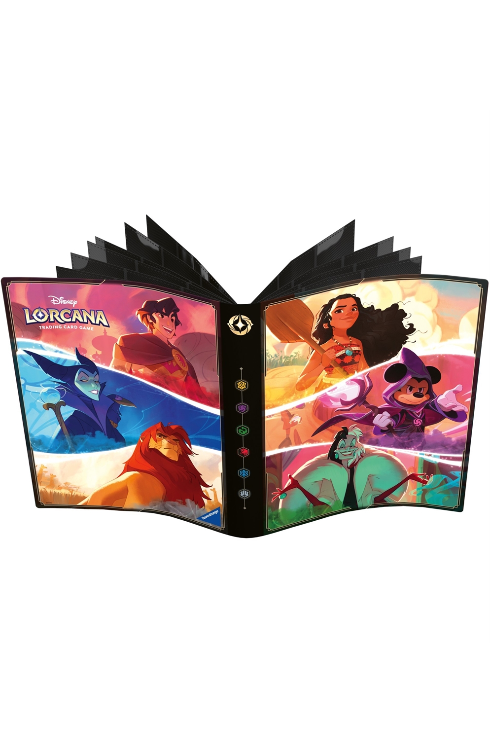 Disney Lorcana Tcg: Shimmering Skies Portfolio (Aladdin, Malificent, Simba, Moana, Mickey, Cruella)