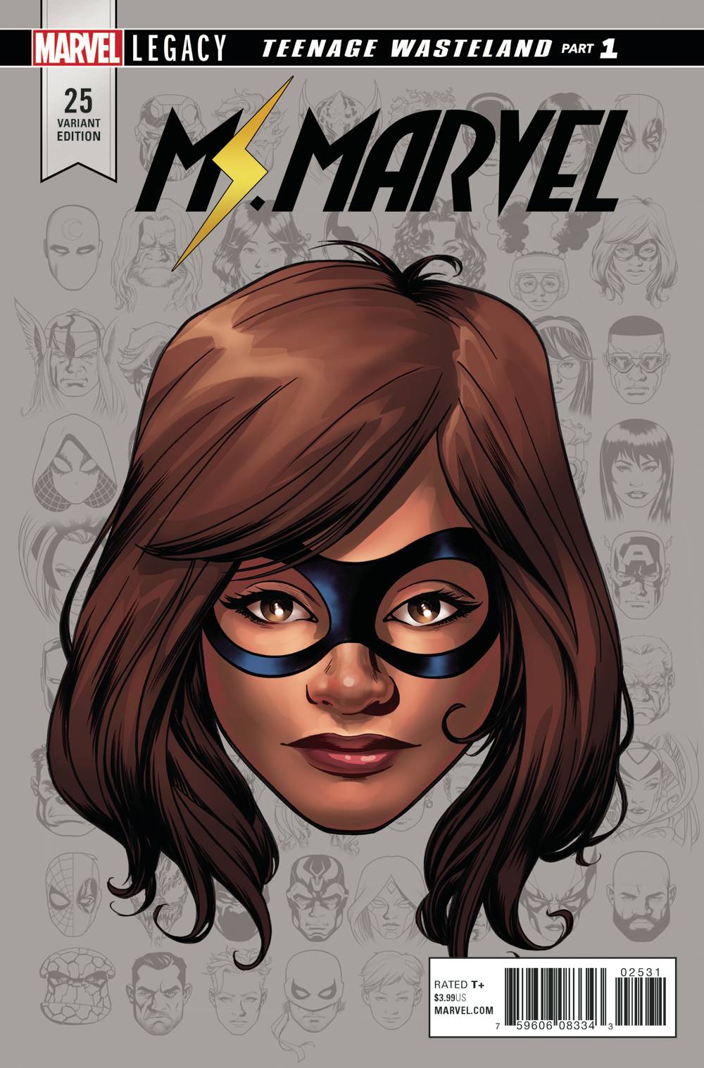 Ms. Marvel #25 Mckone Legacy Headshot Variant (2015)