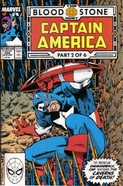 Captain America #358 [Direct] - Fn/Vf 7.0