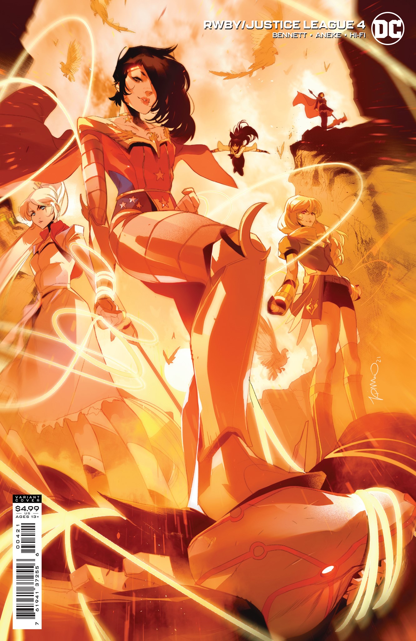 RWBY Justice League #4 Cover B Simone Di Meo Card Stock Variant (Of 7)