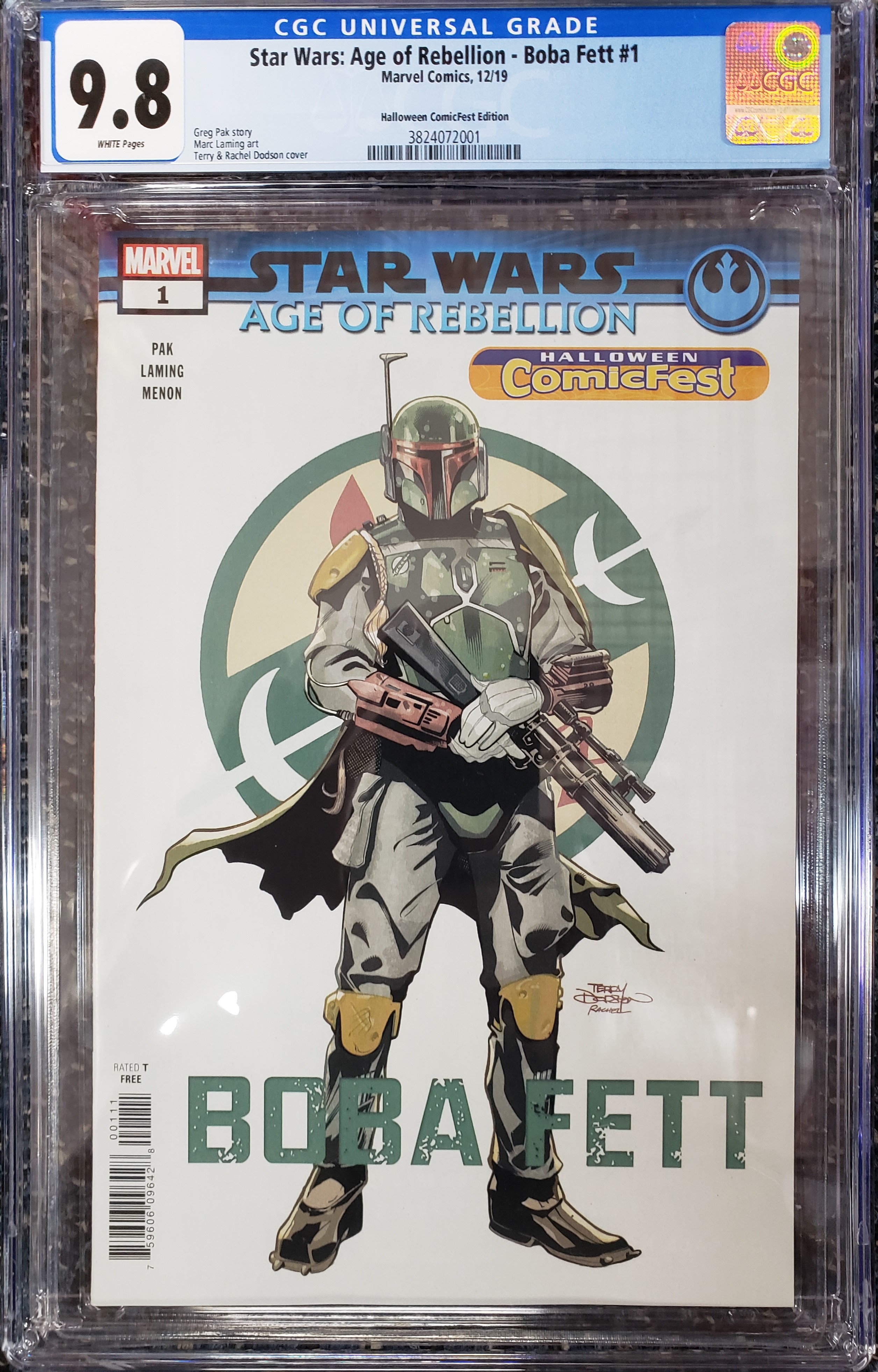 Star Wars Age of Rebellion Boba Fett 1 Halloween Comicfest Edition - CGC 9.8