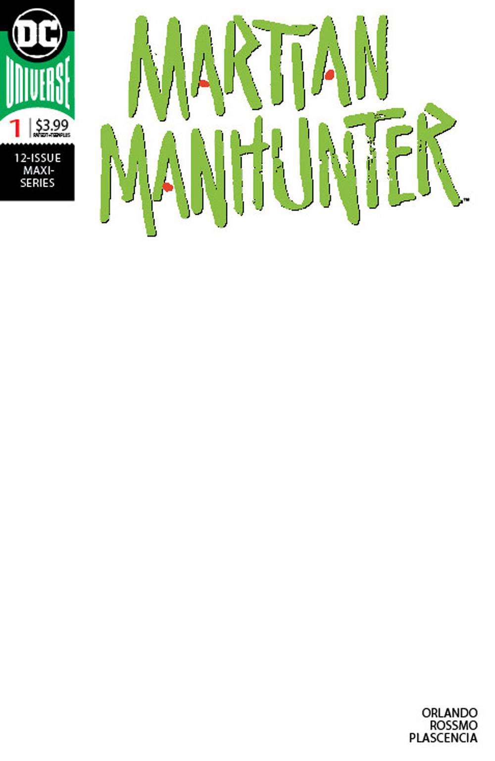 Martian Manhunter #1 Blank Variant Edition (Of 12)